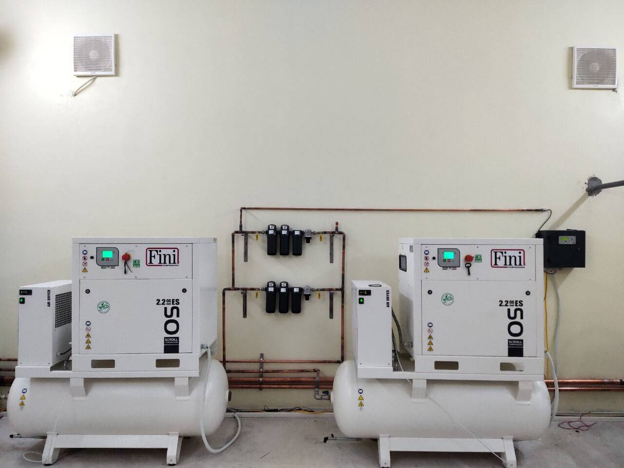 Hệ thống máy nén khí lặp tại bệnh viện